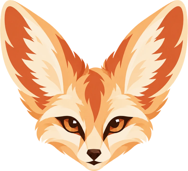 Finan the fennec fox, alert